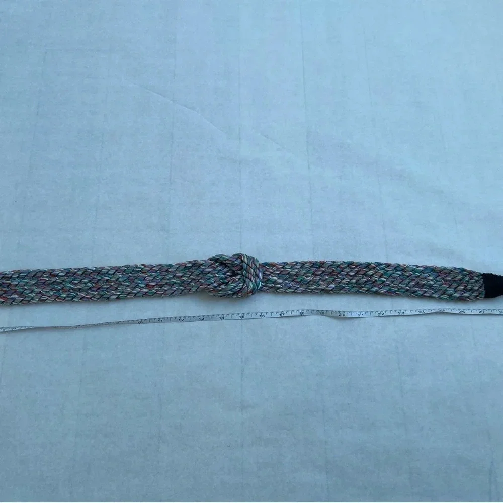 Vintage Womens Woven Belt Colorful Multicolor